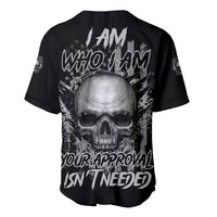 I Am Who I Am Skull Baseball Jersey - Wonder Print Shop