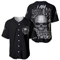 I Am Who I Am Skull Baseball Jersey - Wonder Print Shop