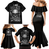 I Am Who I Am Skull Family Matching Mermaid Dress and Hawaiian Shirt - Wonder Print Shop