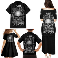I Am Who I Am Skull Family Matching Puletasi Dress and Hawaiian Shirt - Wonder Print Shop