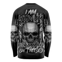 I Am Who I Am Skull Long Sleeve Shirt - Wonder Print Shop