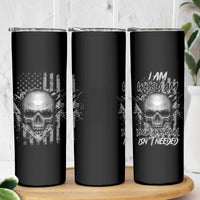 I Am Who I Am Skull Skinny Tumbler - Wonder Print Shop