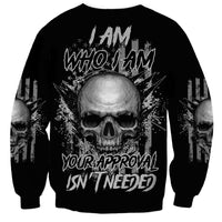 I Am Who I Am Skull Sweatshirt - Wonder Print Shop