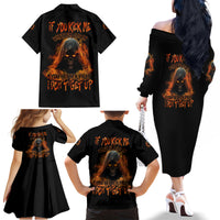 If You Kick Me When I'm Down Family Matching Off Shoulder Long Sleeve Dress and Hawaiian Shirt - Wonder Print Shop