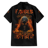 If You Kick Me When I'm Down Family Matching Off Shoulder Maxi Dress and Hawaiian Shirt - Wonder Print Shop