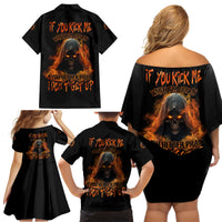 If You Kick Me When I'm Down Family Matching Off Shoulder Short Dress and Hawaiian Shirt - Wonder Print Shop