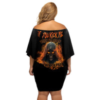 If You Kick Me When I'm Down Family Matching Off Shoulder Short Dress and Hawaiian Shirt - Wonder Print Shop