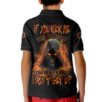 If You Kick Me When I'm Down Kid Polo Shirt - Wonder Print Shop