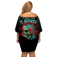 Give Me A F Is Broken But My Go F Yourself Off Shoulder Short Dress - Wonder Print Shop