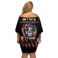Don't Try To Figure Me Out Off Shoulder Short Dress - Wonder Print Shop