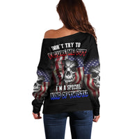 Don't Try To Figure Me Out Off Shoulder Sweater - Wonder Print Shop