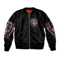 Don't Try To Figure Me Out Sleeve Zip Bomber Jacket - Wonder Print Shop