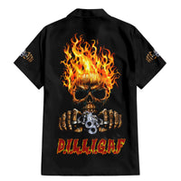 Dilligaf Flame Skull With G Family Matching Mermaid Dress and Hawaiian Shirt - Wonder Print Shop