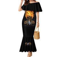 Dilligaf Flame Skull With G Mermaid Dress - Wonder Print Shop