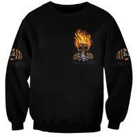 Dilligaf Flame Skull With G Sweatshirt - Wonder Print Shop