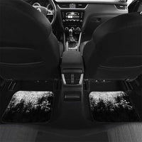Custom Black and White King Salmon Fishing Car Mats with Trout Fish Design Black and White Grunge Style - Wonder Print Shop
