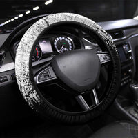 Black and White King Salmon Fishing Steering Wheel Cover with Trout Fish Design Black and White Grunge Style - Wonder Print Shop