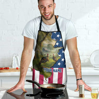 Custom American Flag Turkey Hunting Apron with Illinois State Outline Country Farm Scene - Wonder Print Shop