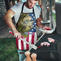 Custom American Flag Turkey Hunting Apron with Illinois State Outline Country Farm Scene - Wonder Print Shop