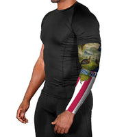 Custom American Flag Turkey Hunting Arm Sleeves with Illinois State Outline Country Farm Scene - Wonder Print Shop