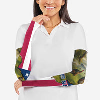 Custom American Flag Turkey Hunting Arm Sleeves with Illinois State Outline Country Farm Scene - Wonder Print Shop