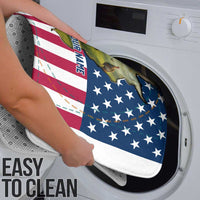 Custom American Flag Turkey Hunting Bathroom Set with Illinois State Outline Country Farm Scene - Wonder Print Shop