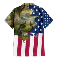 Custom American Flag Turkey Hunting Family Matching Mermaid Dress and Hawaiian Shirt with Illinois State Outline Country Farm Scene - Wonder Print Shop