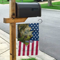 Custom American Flag Turkey Hunting Garden Flag with Illinois State Outline Country Farm Scene - Wonder Print Shop