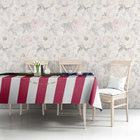 Custom American Flag Turkey Hunting Tablecloth with Illinois State Outline Country Farm Scene - Wonder Print Shop