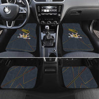 Custom Golden Bowling Shirts For Men, Flame Bowling Car Mats with Flaming Bowling Ball Striking Pins And Geometric Line Pattern - Wonder Print Shop