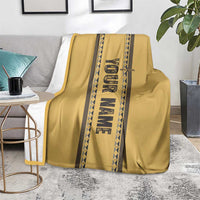 Custom Retro Bowling Blanket with Diamond Stripe Pattern North Bowl Logo - Wonder Print Shop