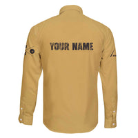 Custom Retro Bowling Family Matching Off The Shoulder Long Sleeve Dress and Hawaiian Shirt with Diamond Stripe Pattern North Bowl Logo - Wonder Print Shop