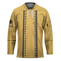 Custom Retro Bowling Hockey Jersey with Diamond Stripe Pattern North Bowl Logo - Wonder Print Shop