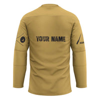 Custom Retro Bowling Hockey Jersey with Diamond Stripe Pattern North Bowl Logo - Wonder Print Shop
