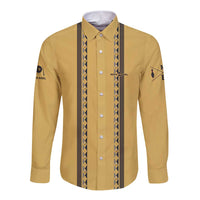 Custom Retro Bowling Long Sleeve Button Shirt with Diamond Stripe Pattern North Bowl Logo - Wonder Print Shop