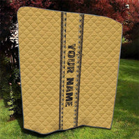 Custom Retro Bowling Quilt with Diamond Stripe Pattern North Bowl Logo - Wonder Print Shop