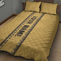 Custom Retro Bowling Quilt Bed Set with Diamond Stripe Pattern North Bowl Logo - Wonder Print Shop