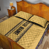 Custom Retro Bowling Quilt Bed Set with Diamond Stripe Pattern North Bowl Logo - Wonder Print Shop