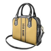 Custom Retro Bowling Shoulder Handbag with Diamond Stripe Pattern North Bowl Logo - Wonder Print Shop
