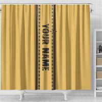 Custom Retro Bowling Shower Curtain with Diamond Stripe Pattern North Bowl Logo - Wonder Print Shop