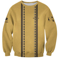 Custom Retro Bowling Sweatshirt with Diamond Stripe Pattern North Bowl Logo - Wonder Print Shop