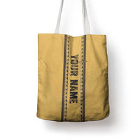 Custom Retro Bowling Tote Bag with Diamond Stripe Pattern North Bowl Logo - Wonder Print Shop
