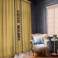 Custom Retro Bowling Window Curtain with Diamond Stripe Pattern North Bowl Logo - Wonder Print Shop