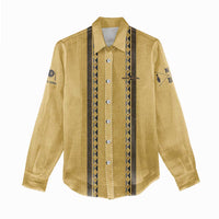 Custom Retro Bowling Women Casual Shirt with Diamond Stripe Pattern North Bowl Logo - Wonder Print Shop