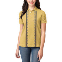 Custom Retro Bowling Women Polo Shirt with Diamond Stripe Pattern North Bowl Logo - Wonder Print Shop