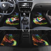 Custom Bowling Quarter Rainbow fFame Bowling Ball Car Mats with Colorful Flaming Strike Design Rainbow Ball - Wonder Print Shop