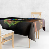 Custom Bowling Quarter Rainbow fFame Bowling Ball Tablecloth with Colorful Flaming Strike Design Rainbow Ball - Wonder Print Shop