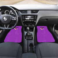 Personalized Purple Black Retro Bowling Car Mats with Cartoon Strike - Wonder Print Shop