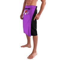 Personalized Purple Black Retro Bowling Lavalava with Cartoon Strike - Wonder Print Shop