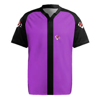 Personalized Purple Black Retro Bowling Rugby Jersey with Cartoon Strike - Wonder Print Shop